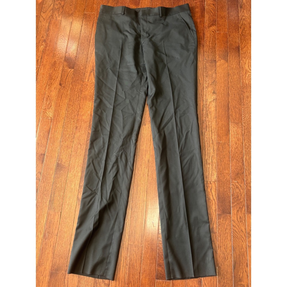 Hermes Mens 36x39 Black Wool Uniform Trousers NWOT Unhemmed Made Italy